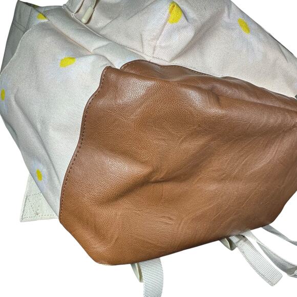 HERSCHEL SUPPLY CO. CLASSIC XL BIRCH DAISY/TAN LEATHER BACKPACK 30L - Picture 7 of 16